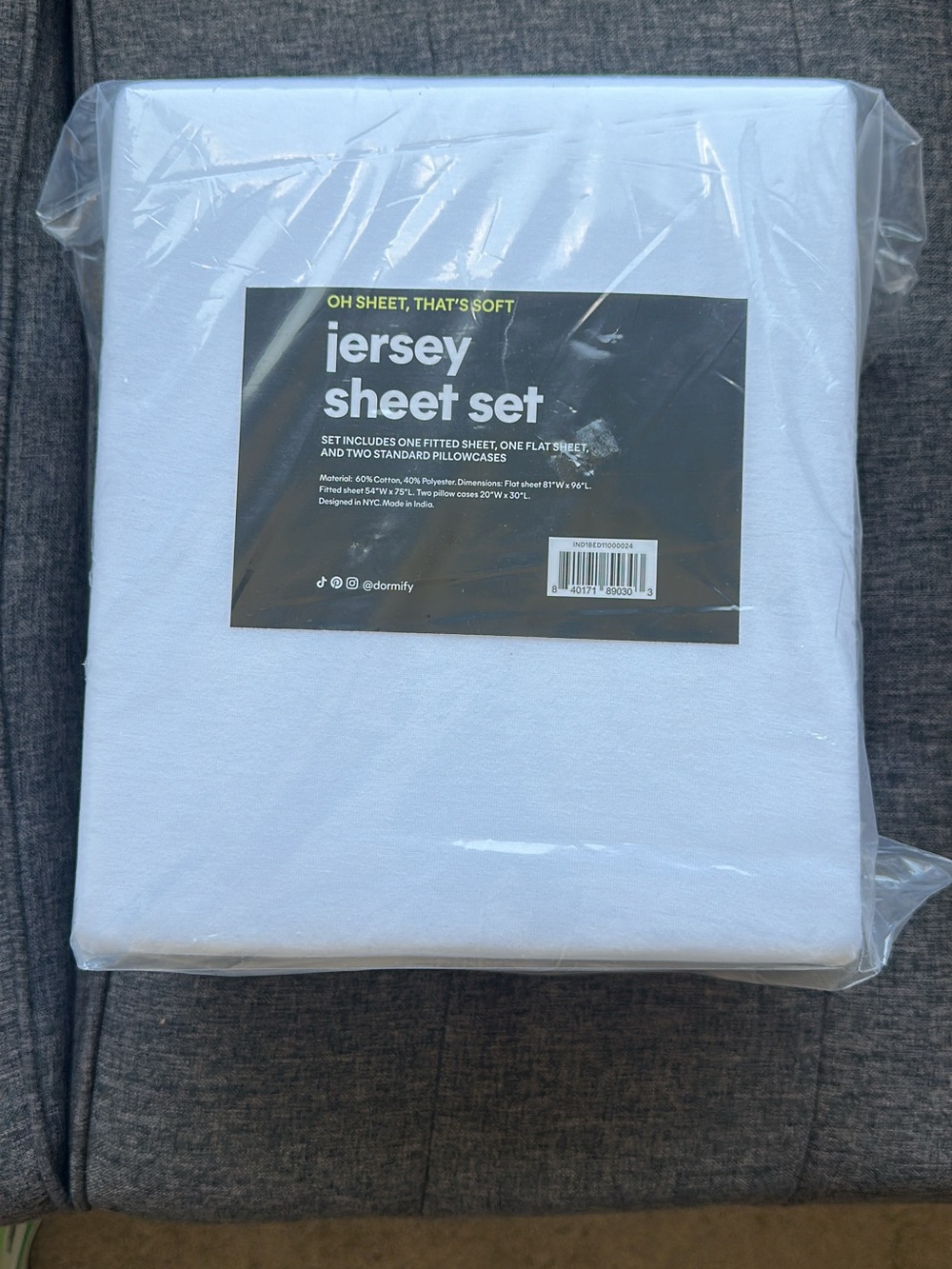 Jersey Sheet Set in White - Soft Everyday Bedding